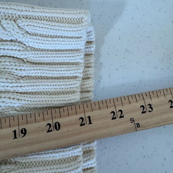 Chaps Ralph Lauren Women’s White Cable Sweater Size Large - Picture 7 of 8